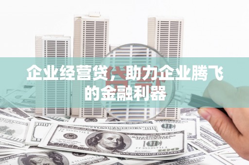 南通企业经营贷，助力企业腾飞的金融利器