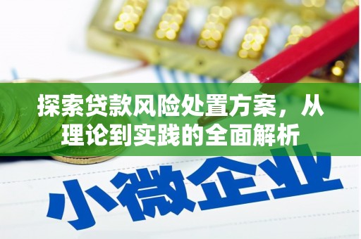 南通探索贷款风险处置方案，从理论到实践的全面解析