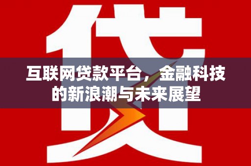 南通互联网贷款平台，金融科技的新浪潮与未来展望